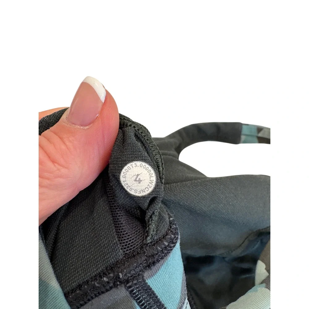 Lululemon Energy Bra First Release 4 Camo Strappy Yoga Run Rare